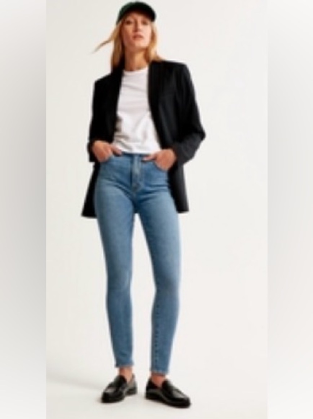 Abercrombie & fitch  the super Skinny high rise Jeans in Light Blue 27 /4 long